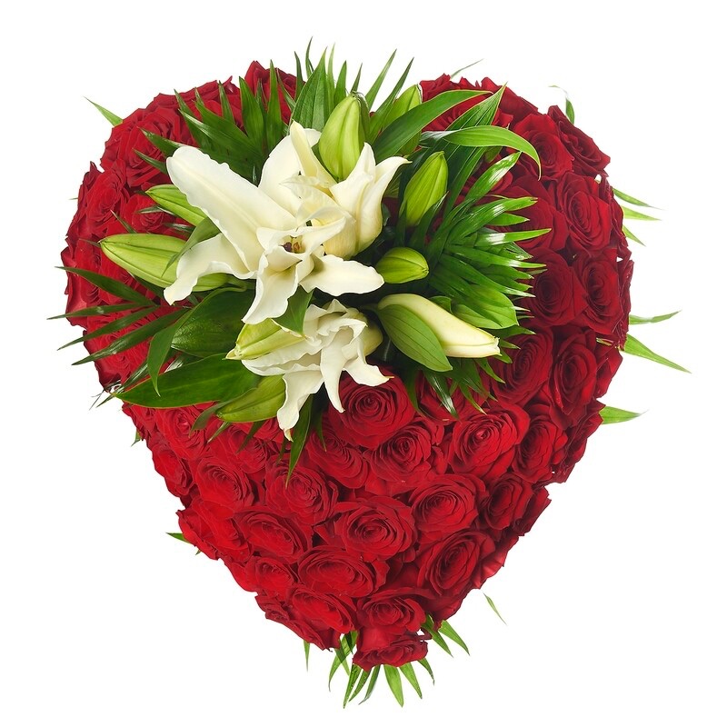 Corazón de rosas